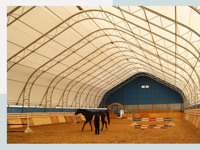 Строительство конных манежей в Шадринске