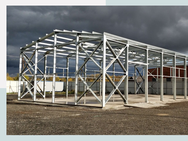 Двускатные ангары в Шадринск от 620 руб. за квадрат