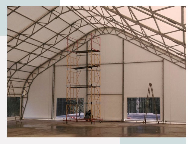 Шатровые ангары в Шадринске