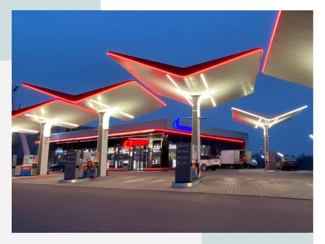 Навесы для АЗС в Шадринске