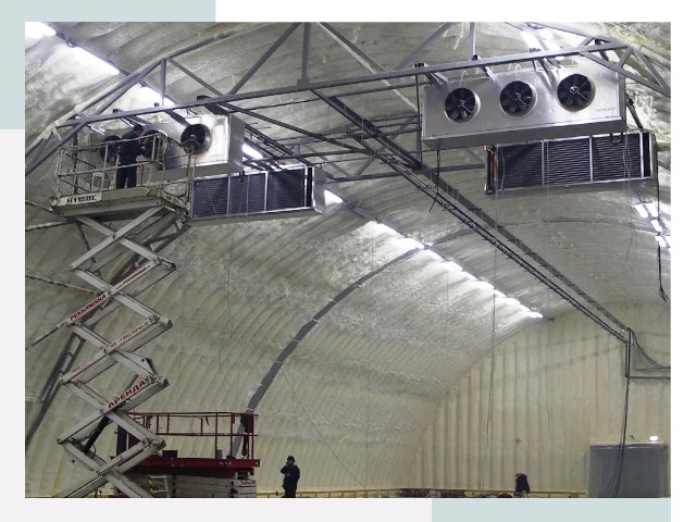Оснащение ангаров в Шадринске